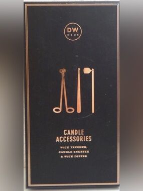 DW Home Black Candle Accessories Set